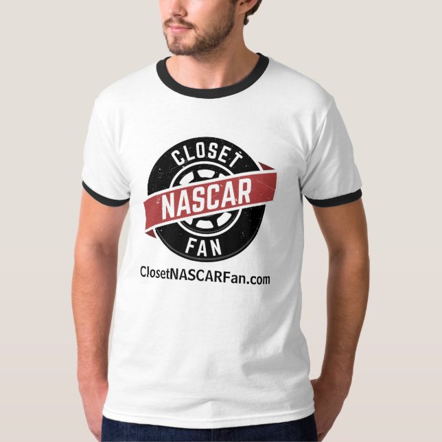 ClosetNASCARFan Ringer Shirt with URL (Front)