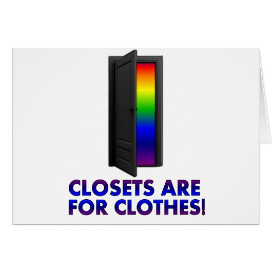 Closets are for Clothes Cards (Front Horizontal)