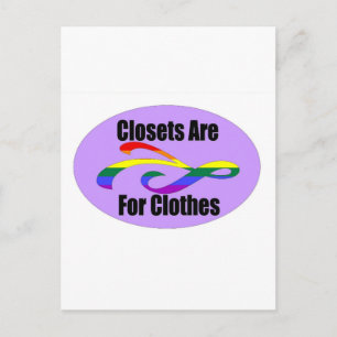 Closets Are For Clothes Postcard