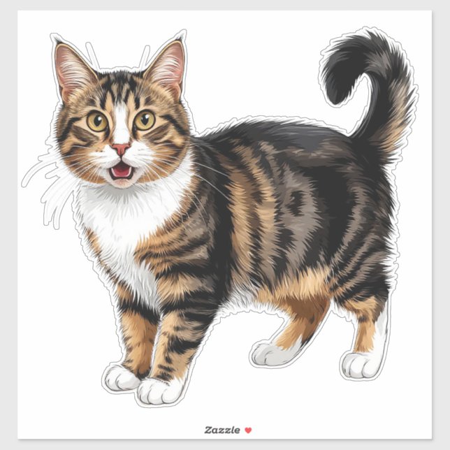 Closeup Cat Portrait Sticker (Sheet)