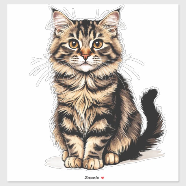 Closeup Cat Portrait Sticker (Sheet)