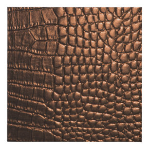 Closeup: crocodile leather texture. faux canvas print
