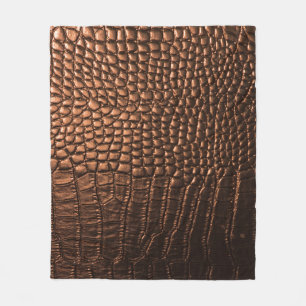 Closeup: crocodile leather texture. fleece blanket