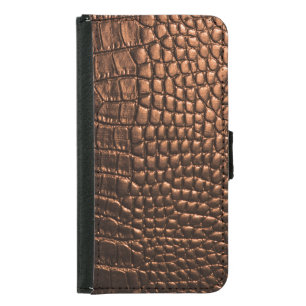 Closeup: crocodile leather texture. samsung galaxy s5 wallet case