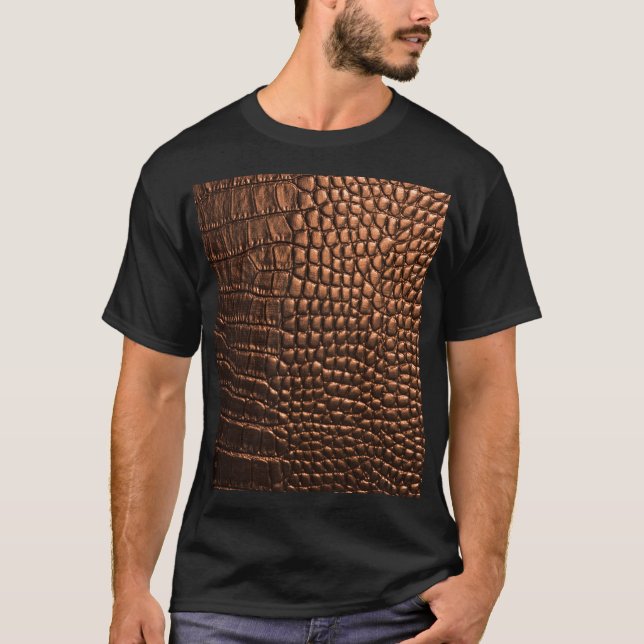 Closeup: crocodile leather texture. T-Shirt (Front)
