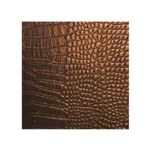 Closeup: crocodile leather texture. wood wall art