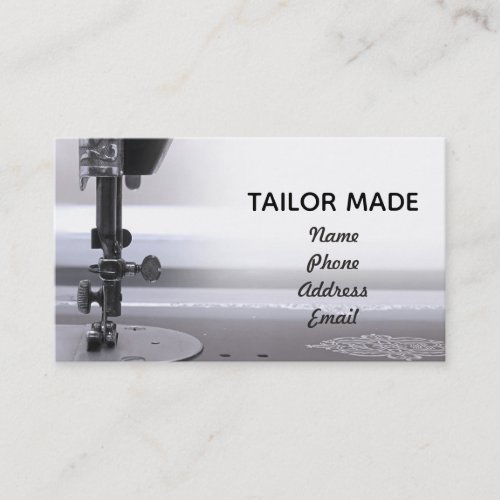 Closeup Image of Vintage Sewing Machine Business Card