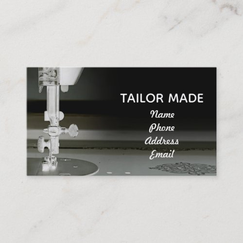 Closeup Image of Vintage Sewing Machine Business Card