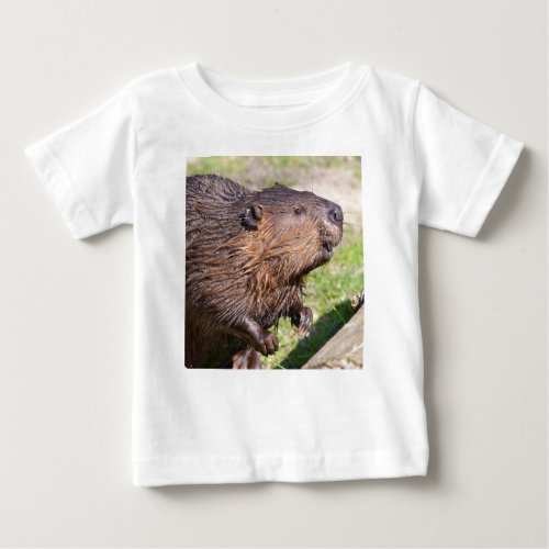 Closeup North American Beaver Castor canadensis Baby T_Shirt