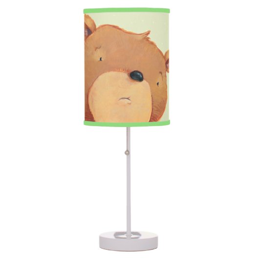 CloseUp of Big Brown Bear Table Lamp (Front)