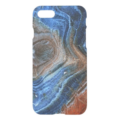 Closeup Of Blue  Brown Agate With Nacre iPhone SE87 Case