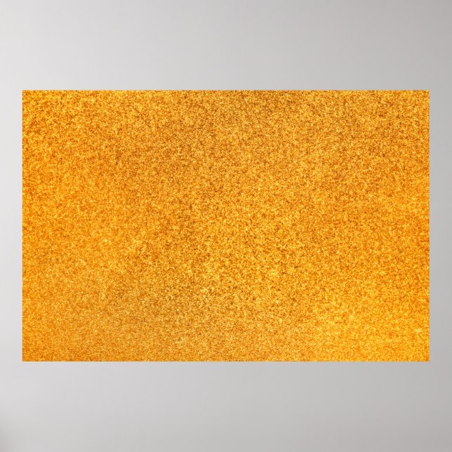 Closeup of golden matte metal texture. Shiny metal Poster (Front)