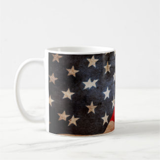 Closeup of grunge American flagamerica, american, Coffee Mug
