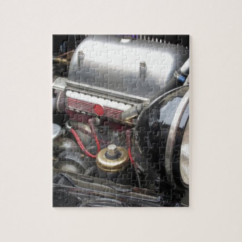 Closeup of italian classic car engine jigsaw puzzle