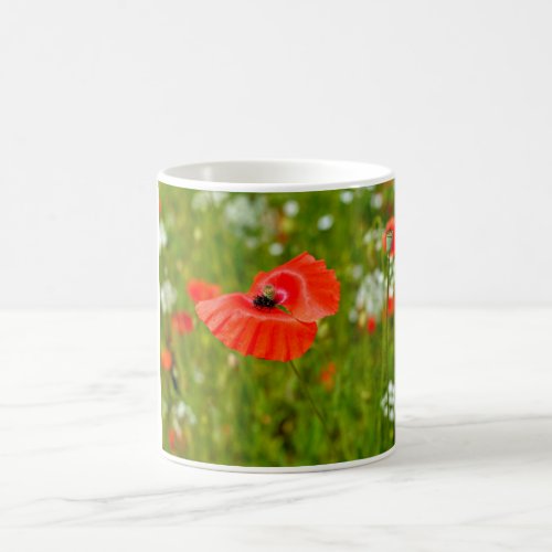 Closeup of poppies coffee mug