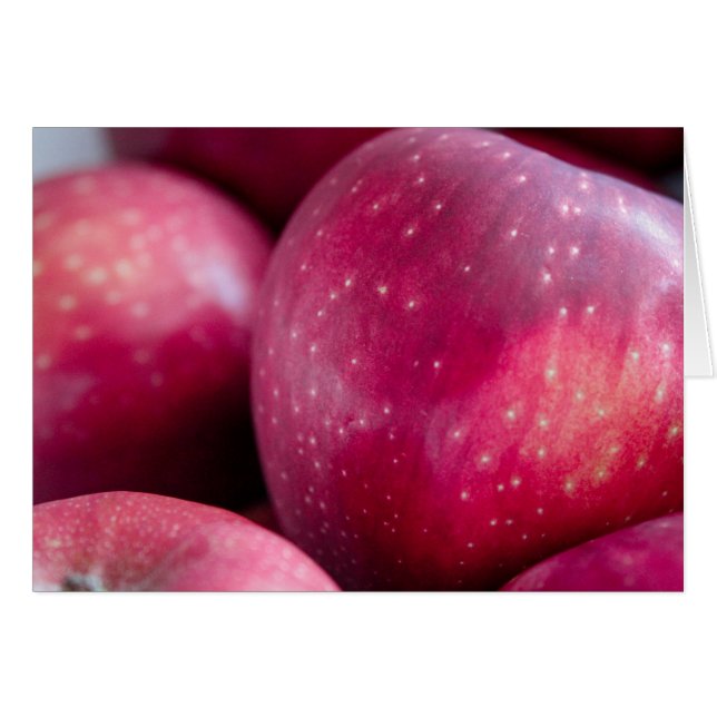 Closeup of Red Apples Card (Front Horizontal)