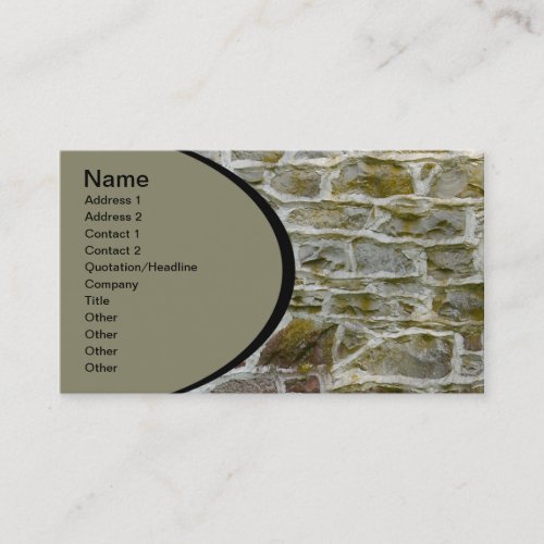 closeup of stone wall and mortar business card templates