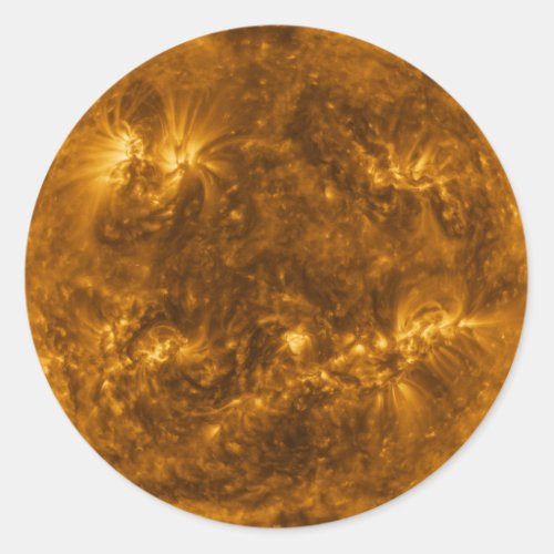 Closeup of the Sun Classic Round Sticker