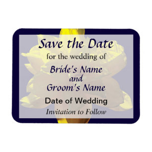 Closeup of Yellow Daffodil Save the Date Magnet