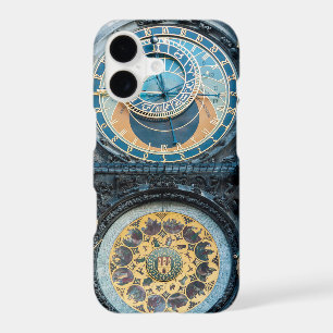 Closeup on Prague Astronomical Clock iPhone 17 Case