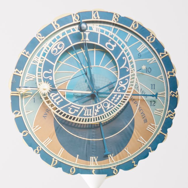 Closeup on Prague Astronomical Clock, Czech R. Balloon (Front)