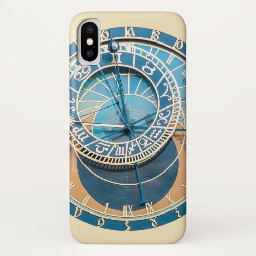 Closeup on Prague Astronomical Clock Czech R iPhone XS Case
