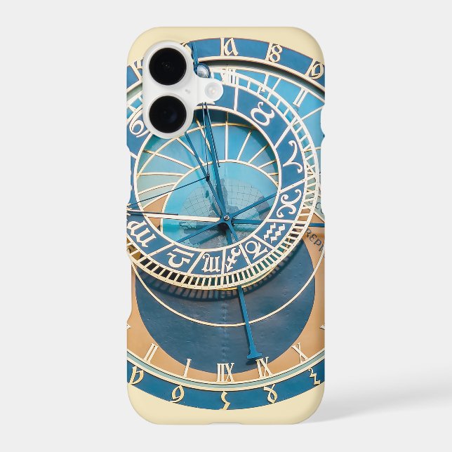 Closeup on Prague Astronomical Clock, Czech R. Case-Mate iPhone Case (Back)