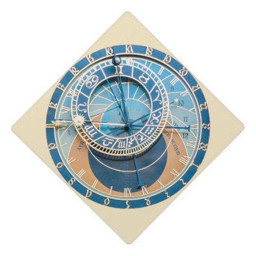 Closeup on Prague Astronomical Clock Czech R Graduation Cap Topper