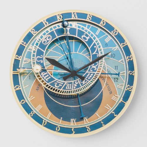 Closeup on Prague Astronomical Clock Czech R Large Clock