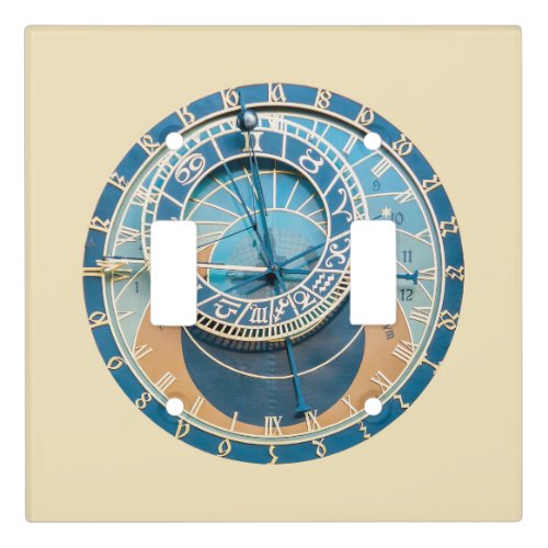 Closeup on Prague Astronomical Clock Czech R Light Switch Cover