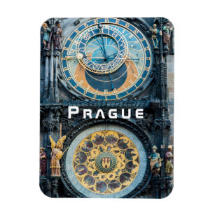 Closeup on Prague Astronomical Clock - Czech R. Magnet