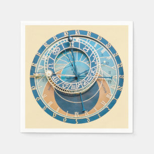 Closeup on Prague Astronomical Clock, Czech R. Napkins