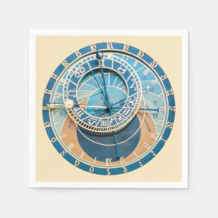Closeup on Prague Astronomical Clock, Czech R. Napkins