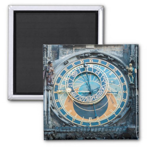 Closeup on Prague Astronomical Clock Magnet