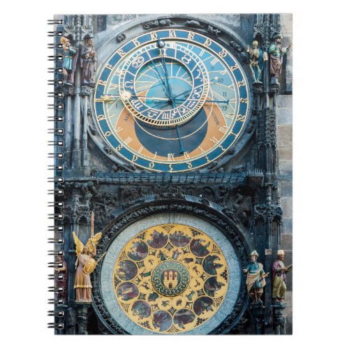 Closeup on Prague Astronomical Clock Notebook