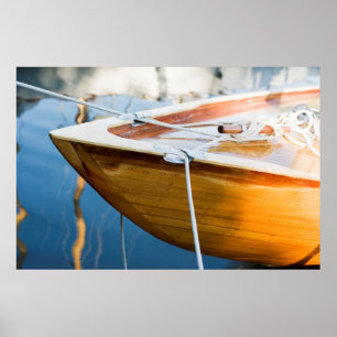Closeup On Tied Up Boat Poster