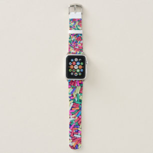 Closeup photo of assorted-color decor apple watch band