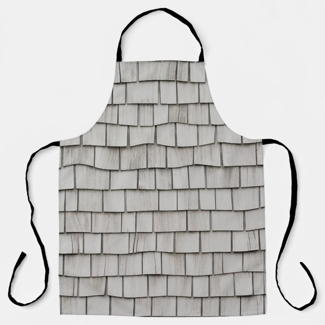 Closeup photo of gray roof shingles apron (Front)