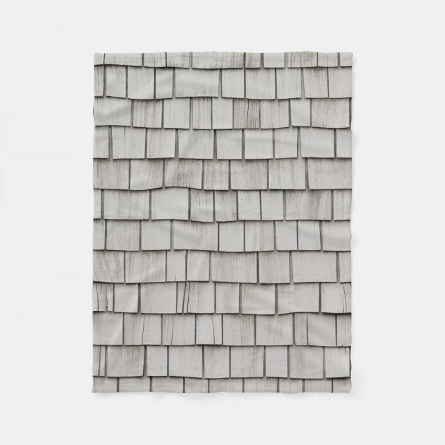 Closeup photo of gray roof shingles fleece blanket (Front)