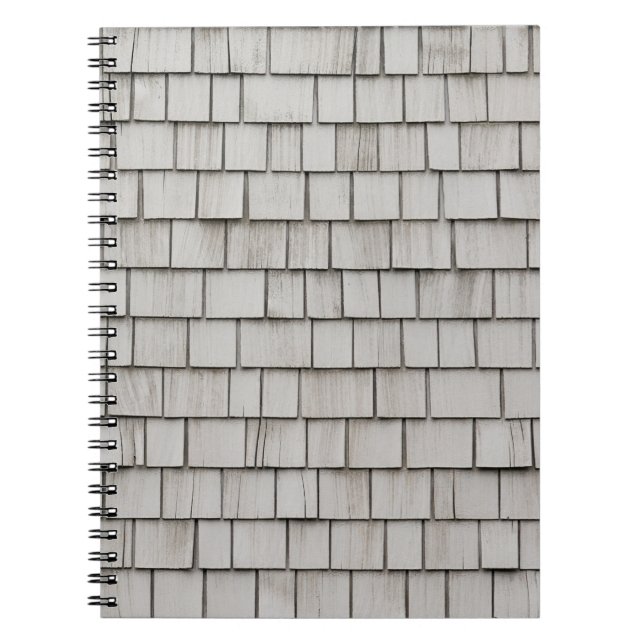 Closeup photo of gray roof shingles notebook (Front)