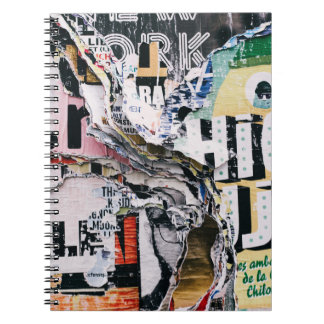 Closeup photo of torn papers notebook