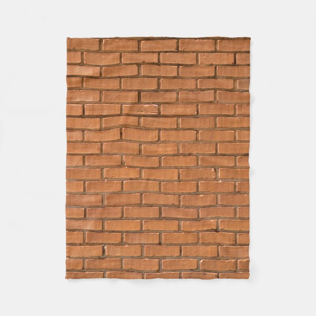 Closeup photography of brown brick wall fleece blanket (Front)
