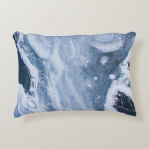 Closeup photography of gray geode accent pillow