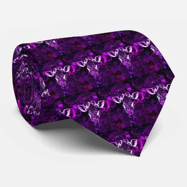 Closeup Purple Tie (Rolled)