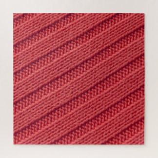 Closeup stripy crochet texture. jigsaw puzzle