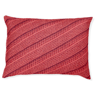 Closeup stripy crochet texture. pet bed
