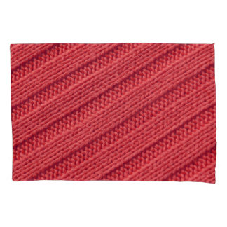 Closeup stripy crochet texture. pillow case