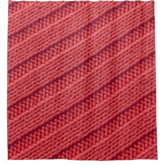 Closeup stripy crochet texture. shower curtain