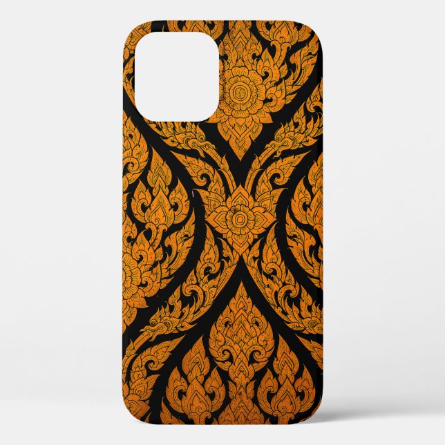 Closeup Thai pattern carving lotus picture at door Case-Mate iPhone Case (Back)