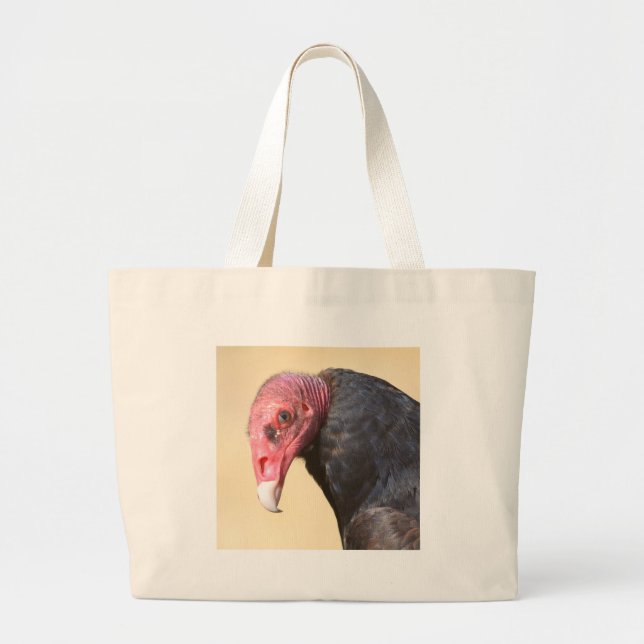 Closeup turkey vulture large tote bag (Front)